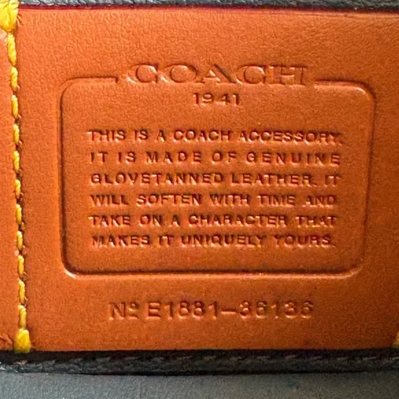 SOLD Coach 1941 Blue Colorblock Clutch Wristlet Glovetanned Gunmetal - Picture 11 of 12